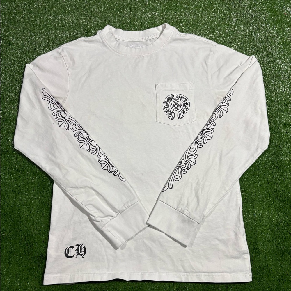 White Chrome hearts Longsleeve